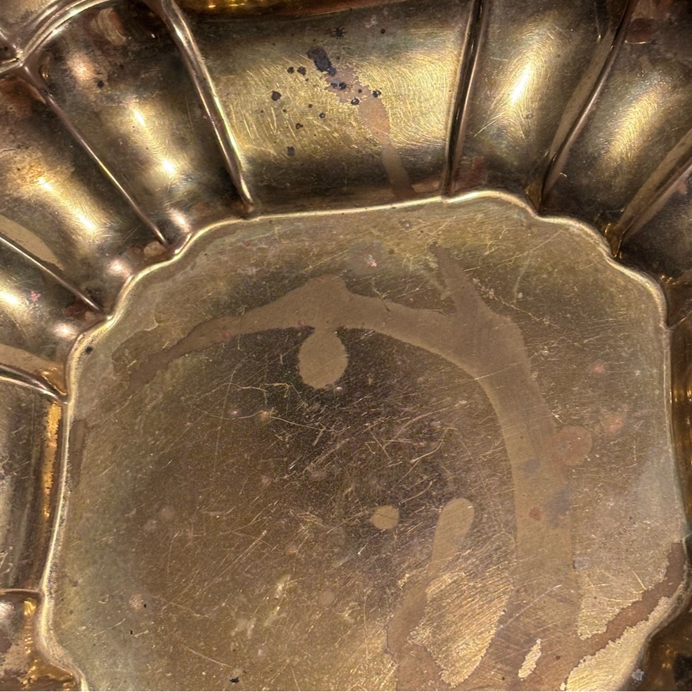 Brasscrafters American Family Vintage Scalloped Brass Bowl - Picture 7 of 9
